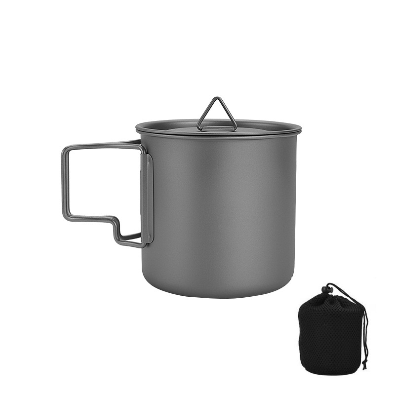 Camping Cooking Survival - Caneca de camping de titânio com