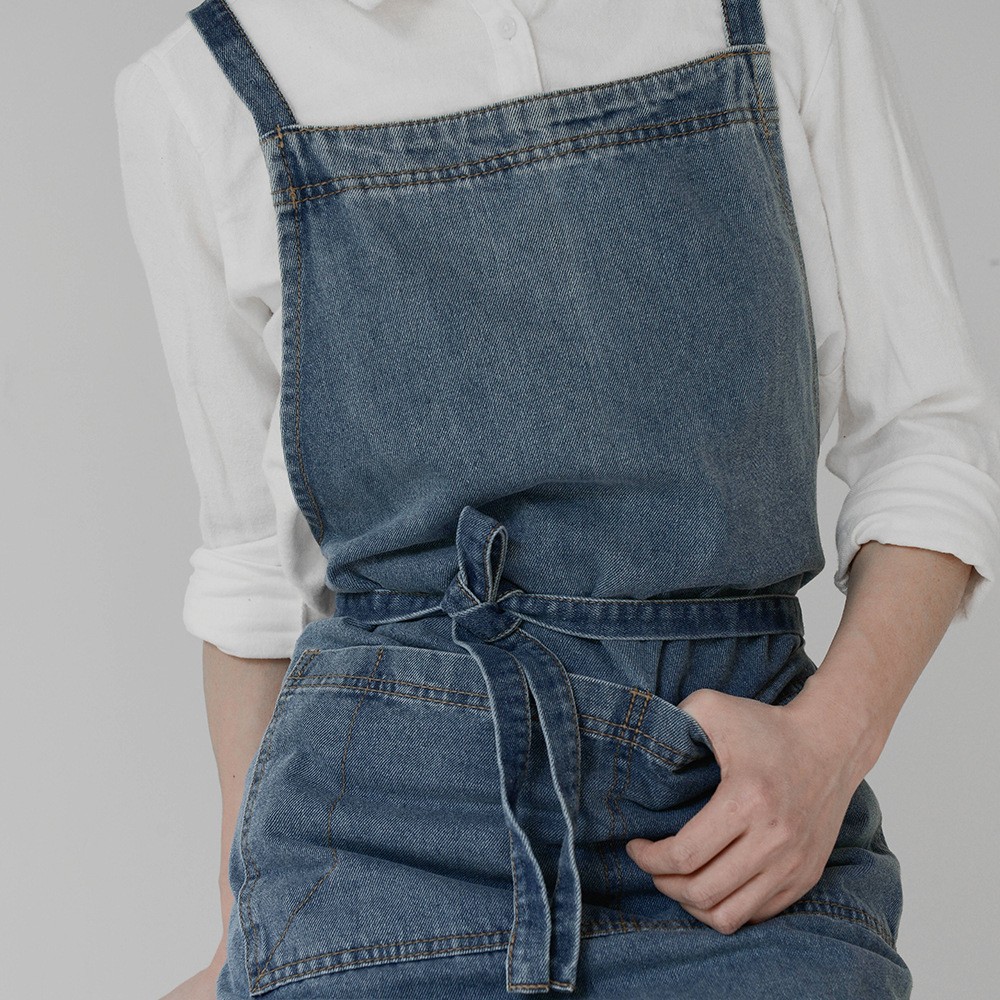 Japan Camping Cooking - Macacão de Denim Coreano, Roupas de