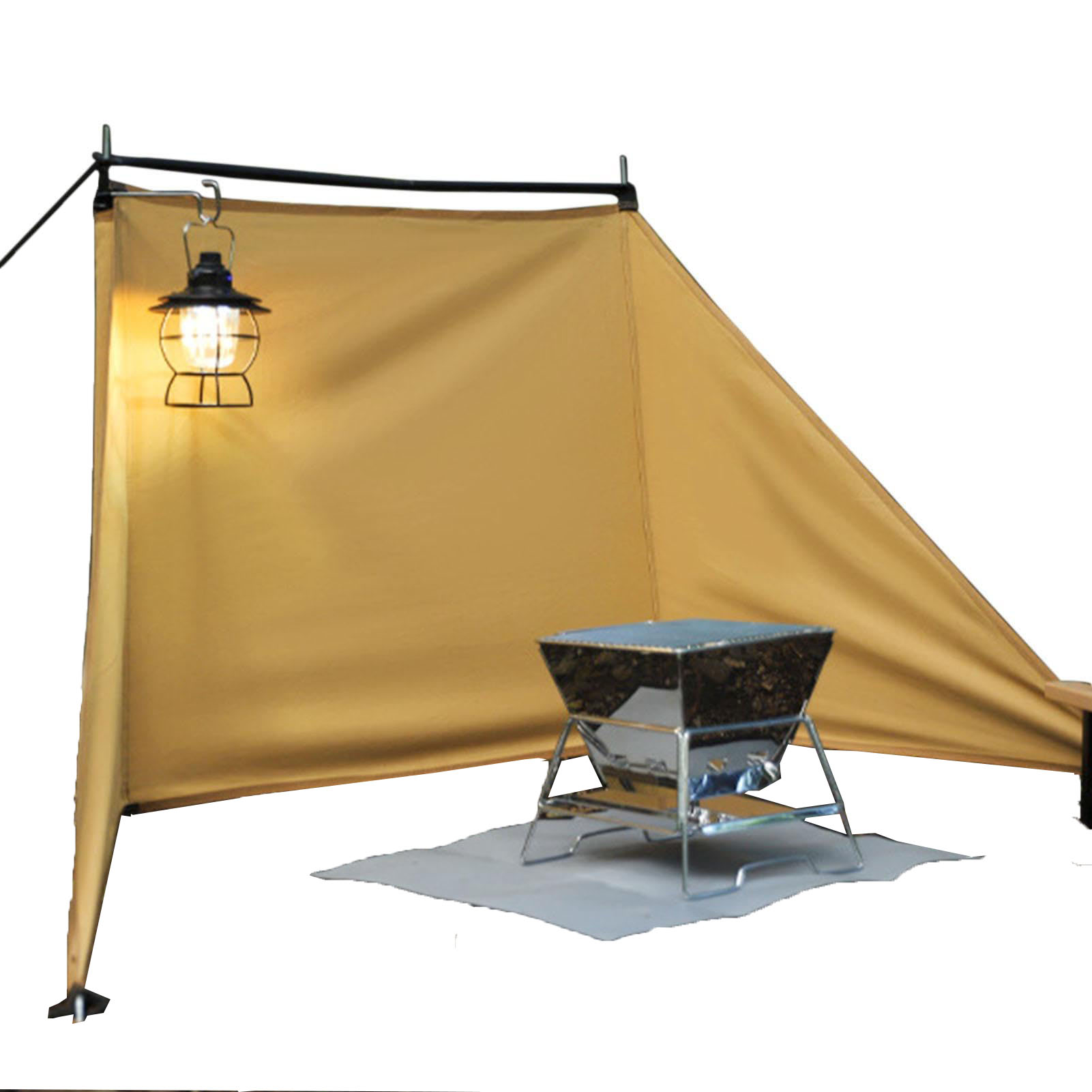 Camping Cooking Wind Blocker - Para-vento Oxford para camping, dobrável, com