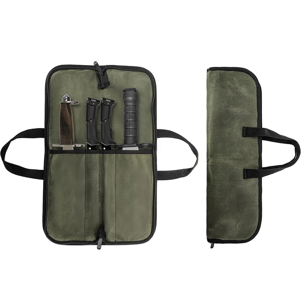 Camping Cooking Multi Tool - Bolsa de Lona Encerada para Facas