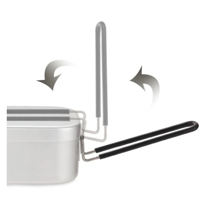 Camping Outdoor Cooking Table - Lancheiras de alumínio 800/1400ml, viagem, acampamento,
