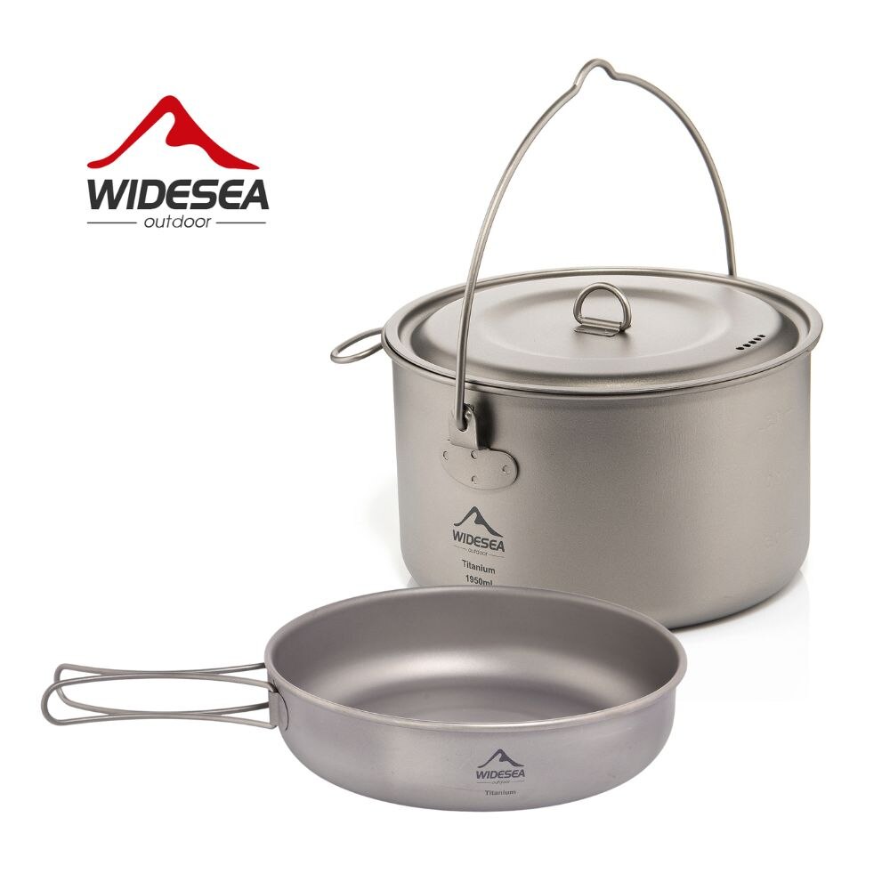 Camping Cooking Cylinder - Widesea-Conjunto De Panelas De Titânio, Camping