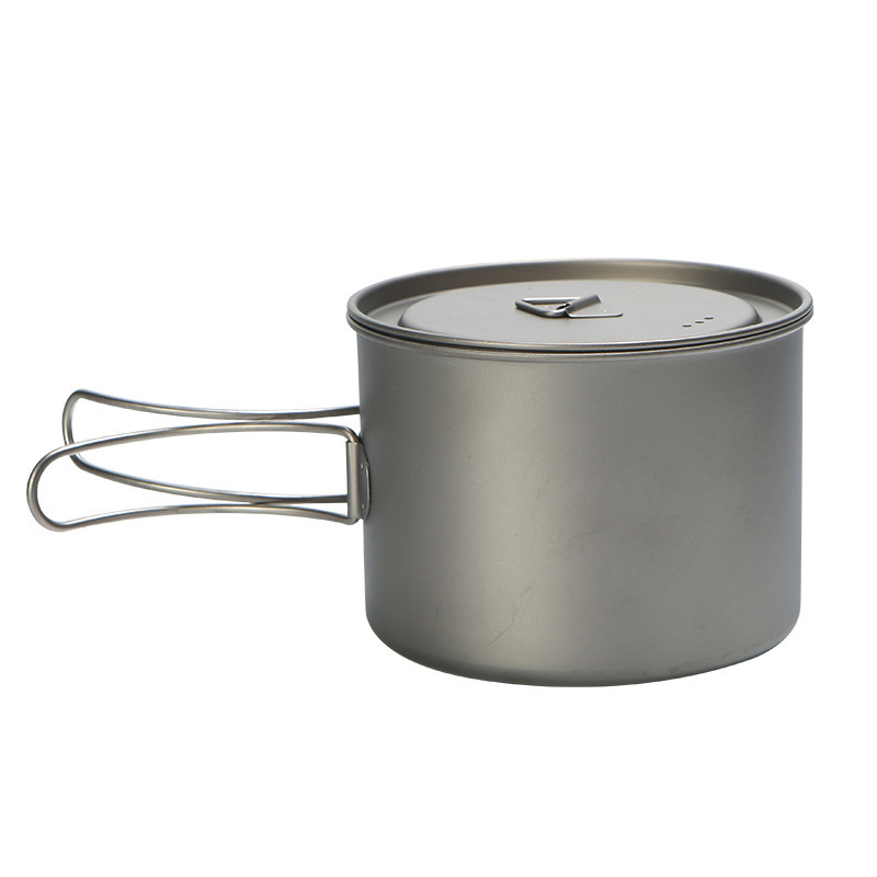 Camping Cooking Stove - Panela de titânio com alça suspensa,