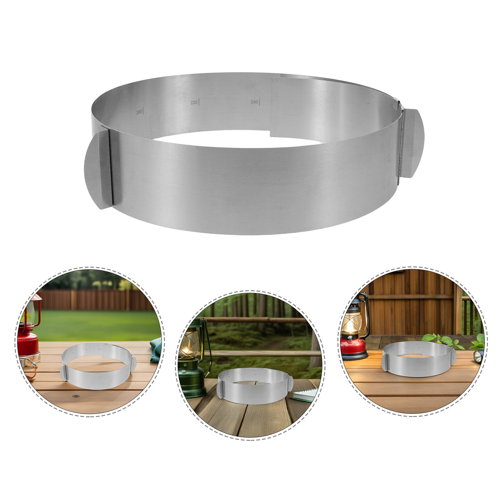 Camping Cooking Wind Blocker - Para-vento Ajustável para Fogão de Camping