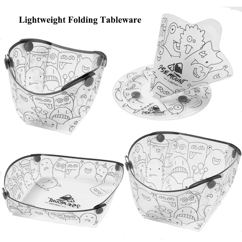 Camping Cooking Disc - Louça dobrável multiúso, ao ar livre,