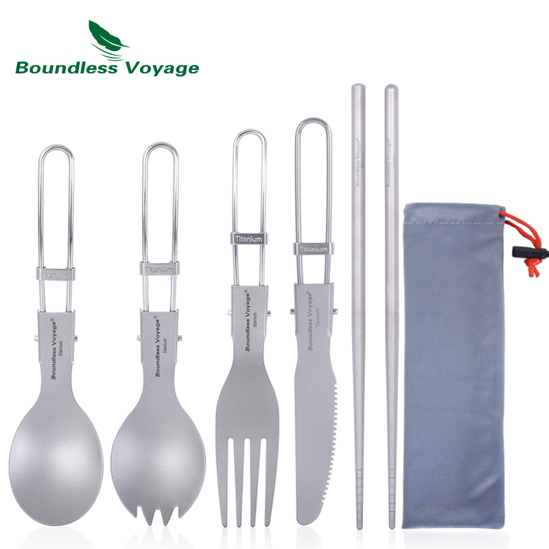 Camping Cooking Disc - Talheres de titânio para acampamento, viagem
