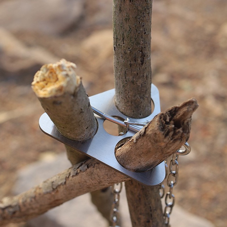 Camping Cooking Multi Tool - Tripé de Camping em Aço Inoxidável