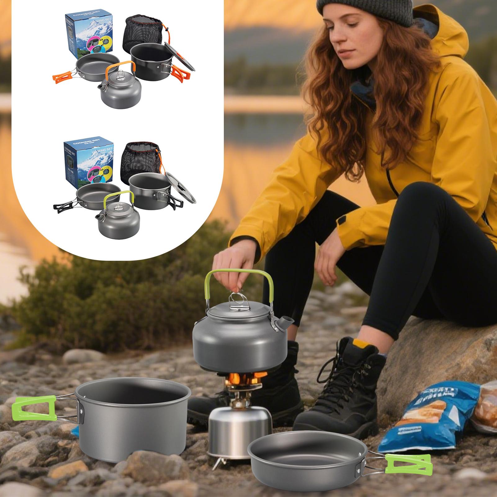 Camping Cooking Set Lightweight - Panelas de acampamento conjunto pote cozinha