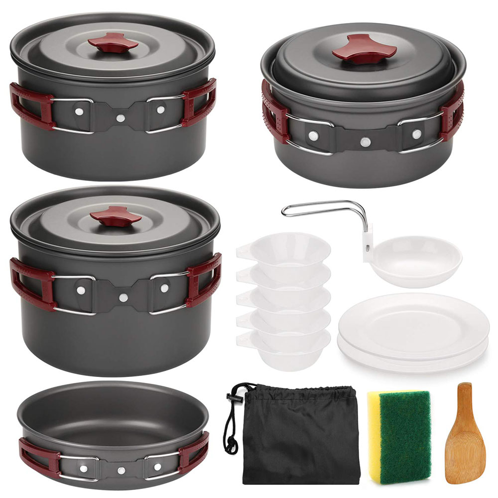 Camping Cooking Recipes - Kit de panelas para acampamento ao