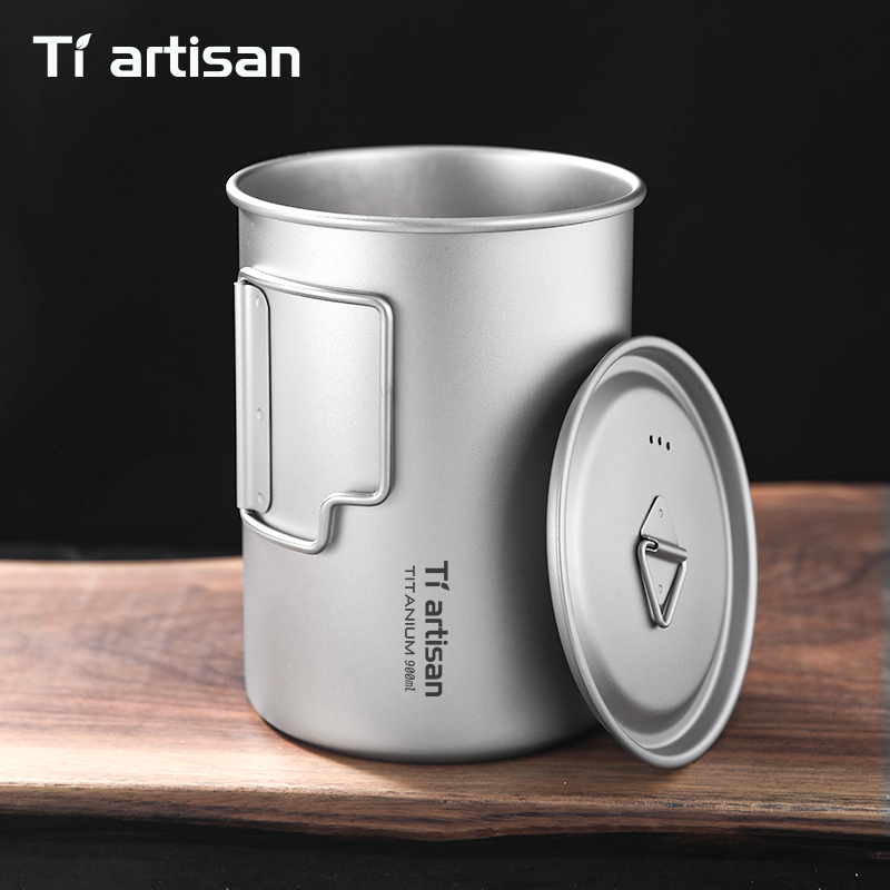 Camping Cooking Set Lightweight - Caneca de Camping Tiartisan 750ml/900ml com