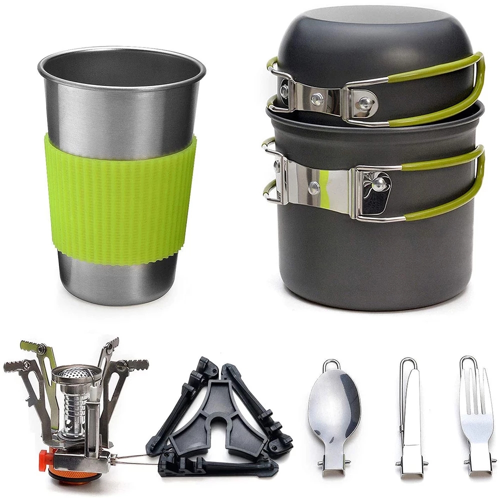 Camping Cooking Recipes - Kit de panelas de acampamento com