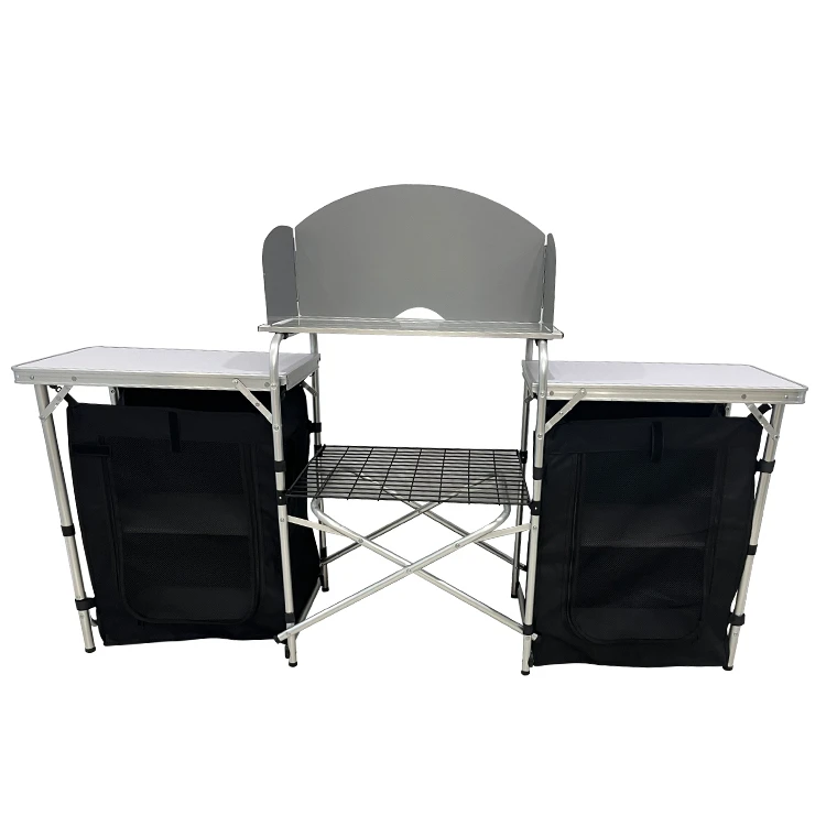 Camping Outdoor Cooking Table - Mesa de Cozinha Portátil de Alumínio