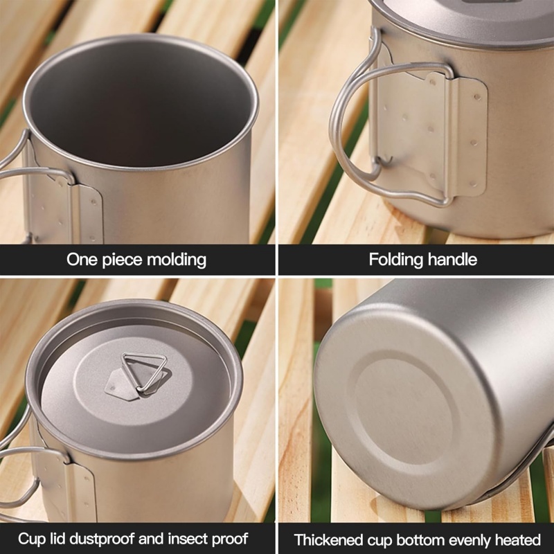 Caneca de camping de titânio c - Camping Cooking Survival avaliação e preço