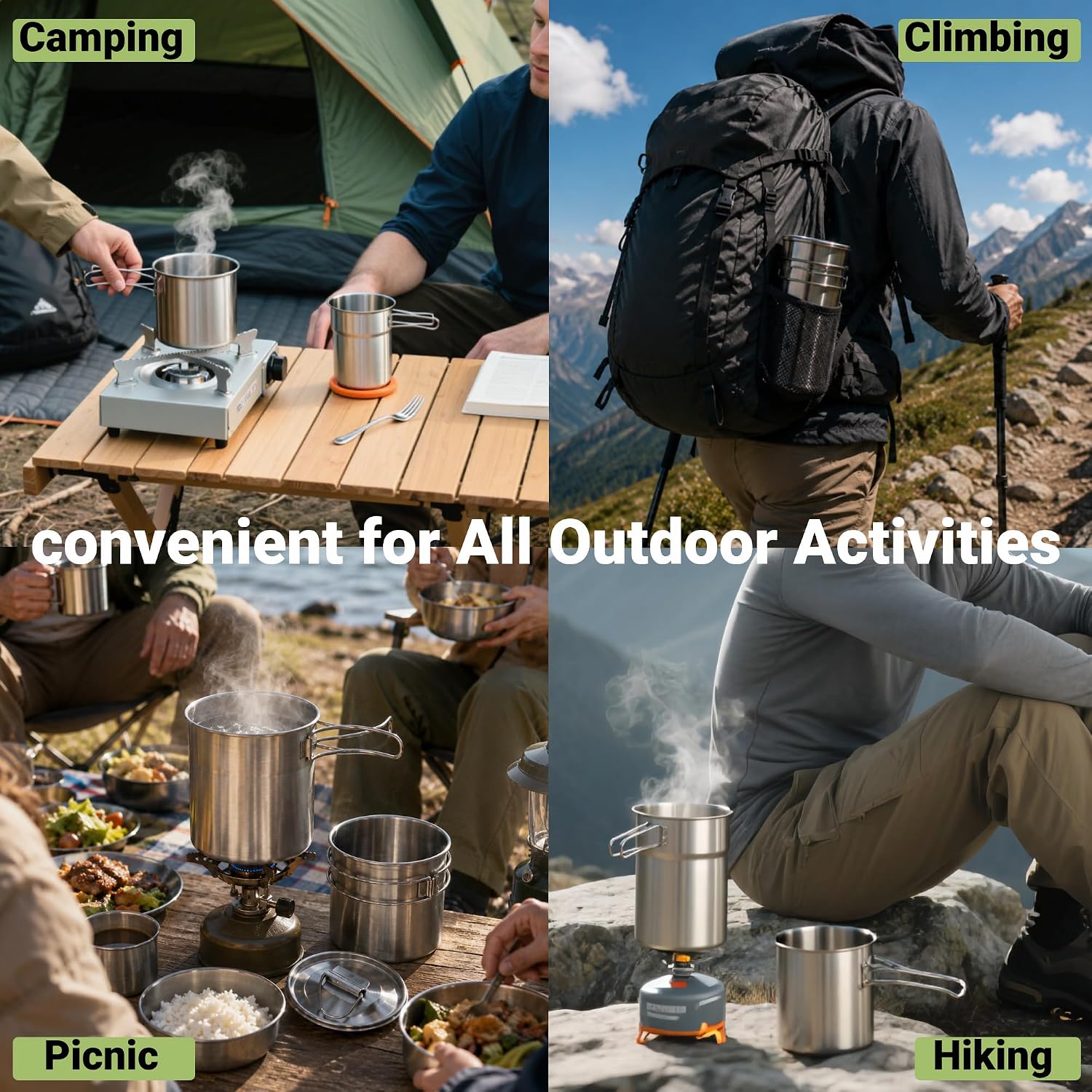 Canecas Dobráveis para Camping - Camping Cooking Survival avaliação e preço