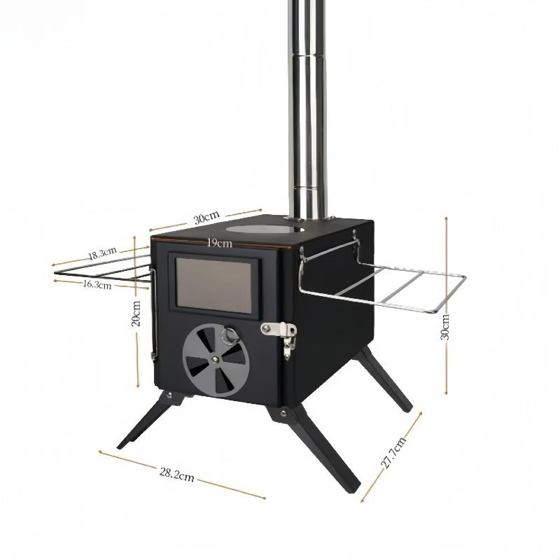 Novo Fogão a Lenha de Aço Carb - Camping Cooking Stove avaliação e preço