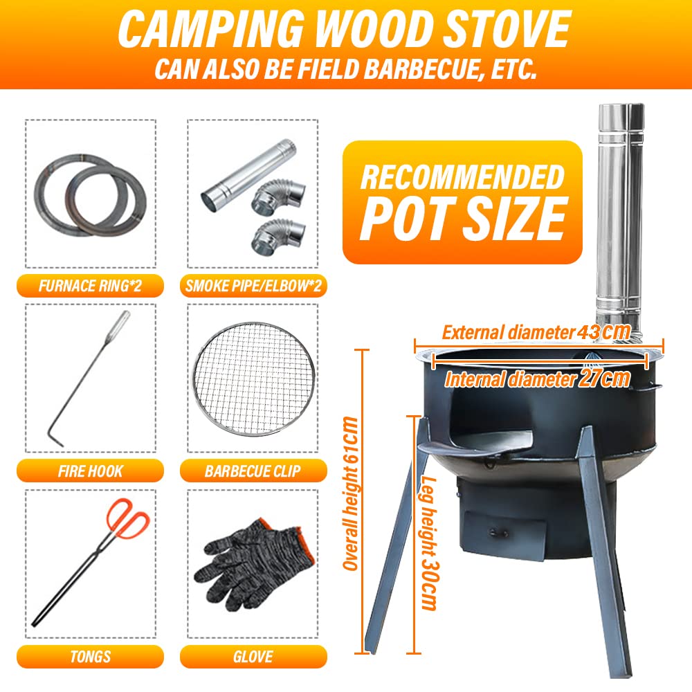 Fogão a lenha móvel para cozin - Camping Cooking Hot Plate avaliação e preço