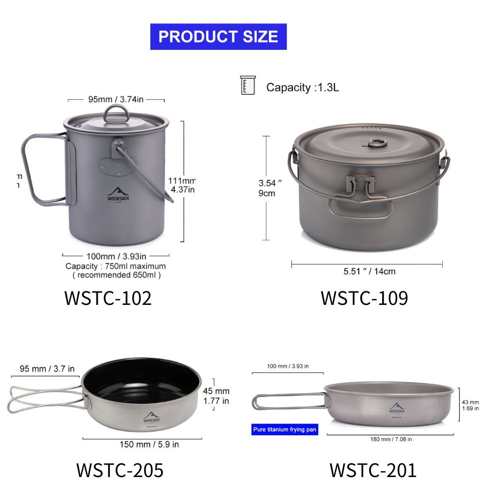Widesea-Conjunto De Panelas De - Camping Cooking Cylinder avaliação e preço