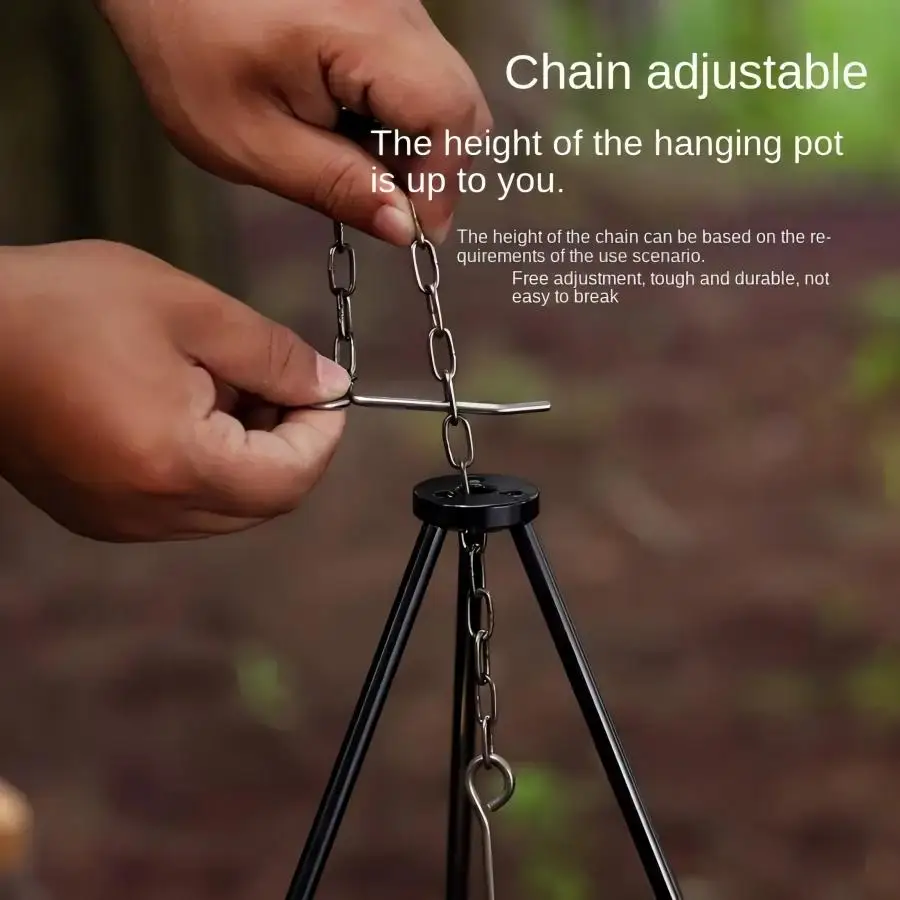 Suporte Tripé Grande para Fogu - Camping Cooking Multi Tool avaliação e preço