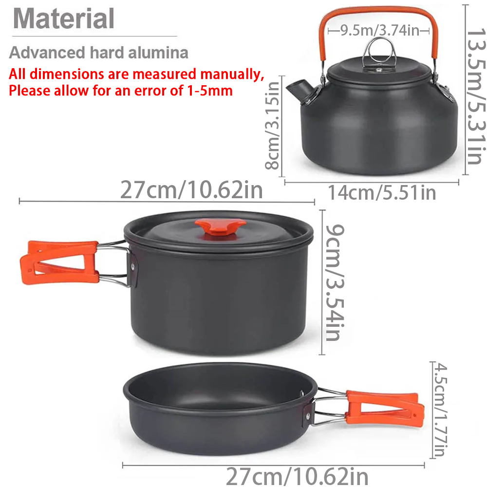 1 pçs/1 conjunto kit de panela - Camping Cooking Recipes avaliação e preço