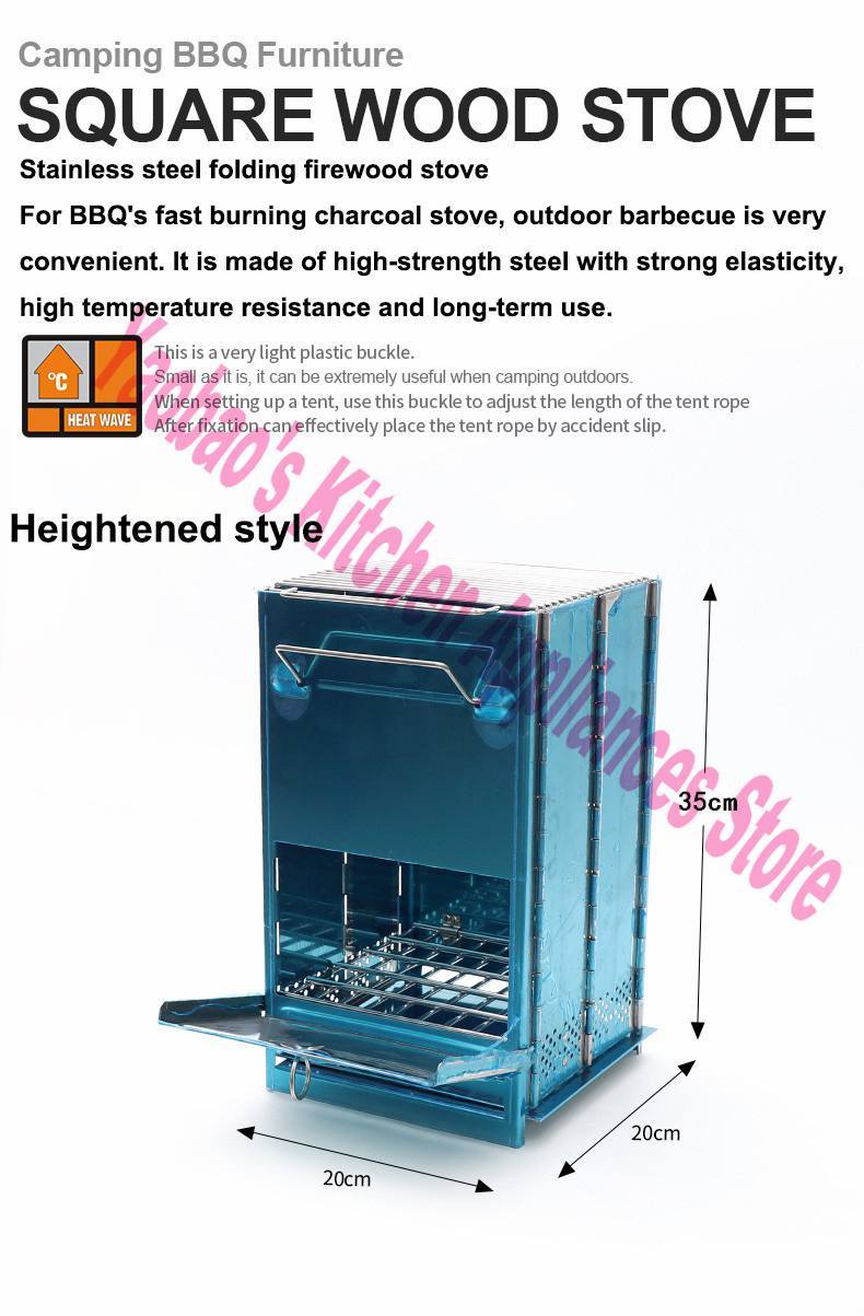 Fogão a Lenha Portátil Desmont - Camping Cooking Stove avaliação e preço