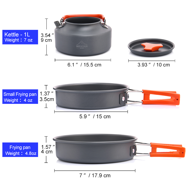 Widesea conjunto de panelas pa - Camping Cooking Cylinder avaliação e preço