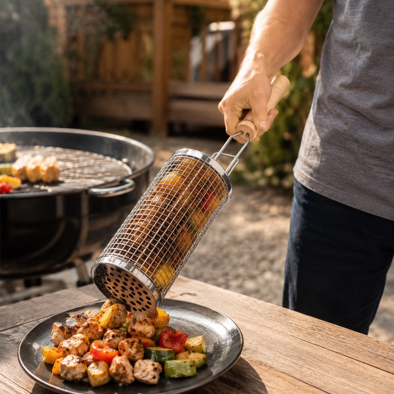 Conjunto de Cestas Redondas pa - Camping Cooking Griddle avaliação e preço