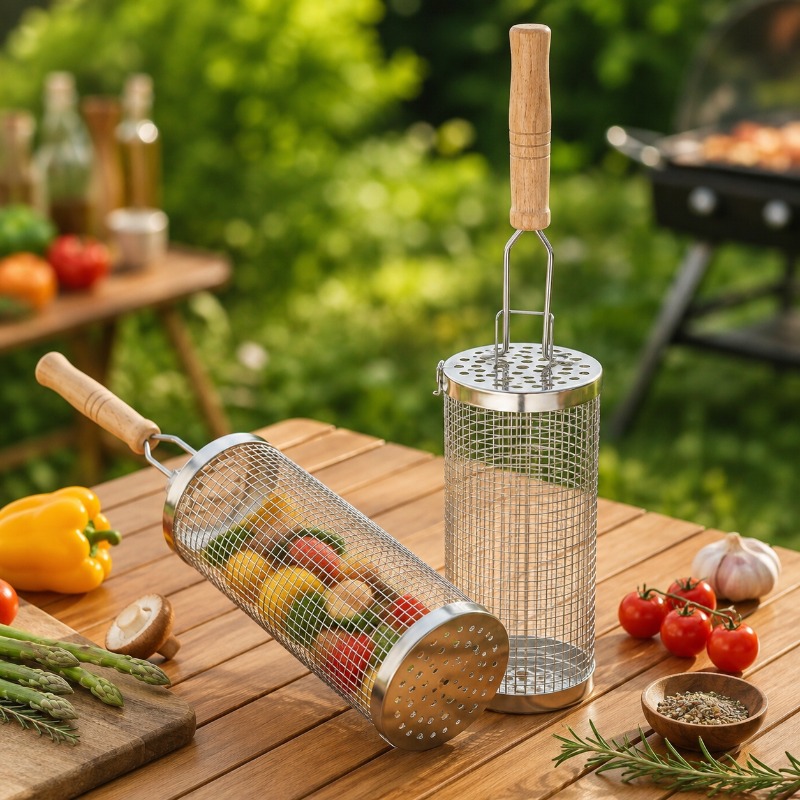 Conjunto de Cestas Redondas pa - Camping Cooking Griddle avaliação e preço