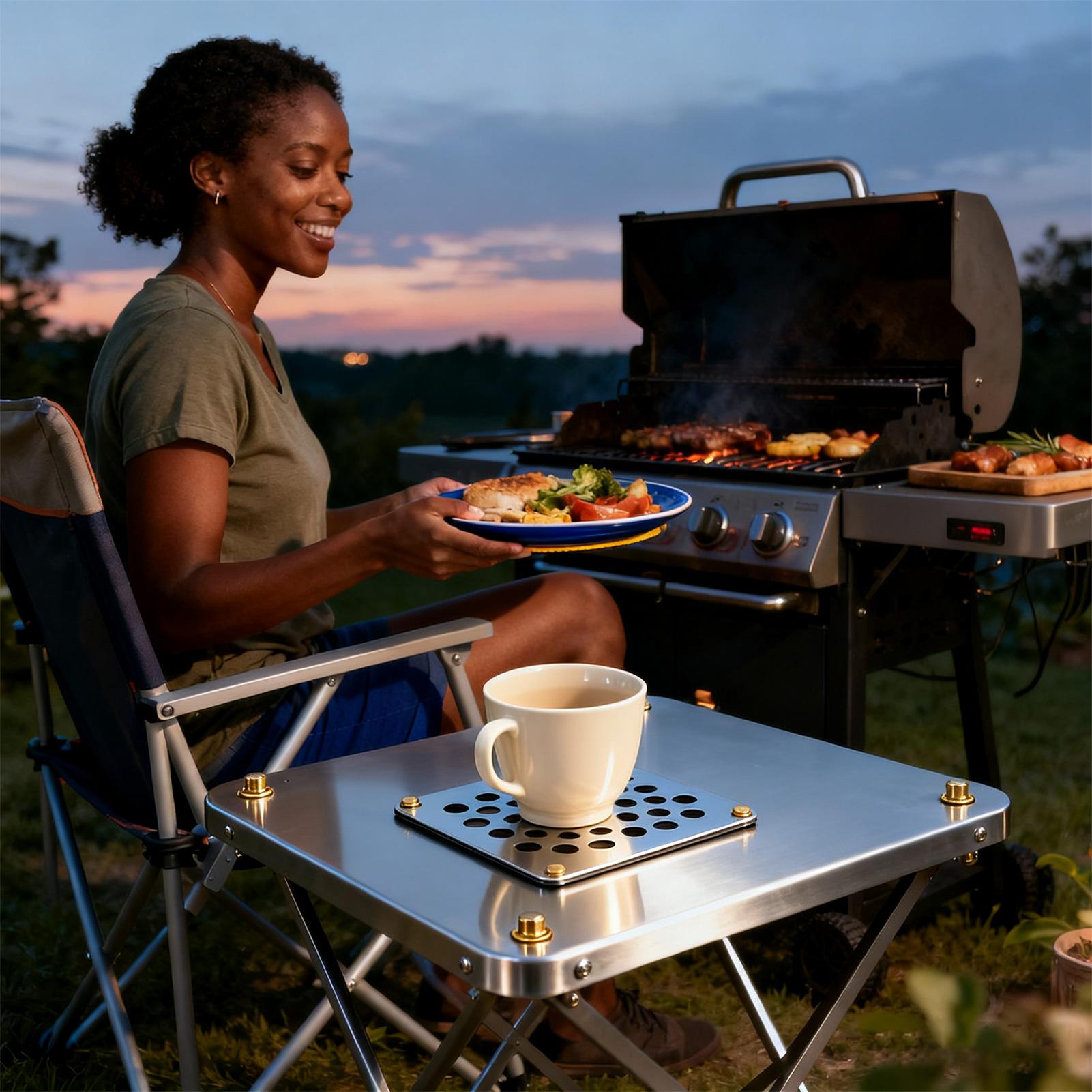 Trivets para panelas quentes e - Camping Cooking Hot Plate avaliação e preço