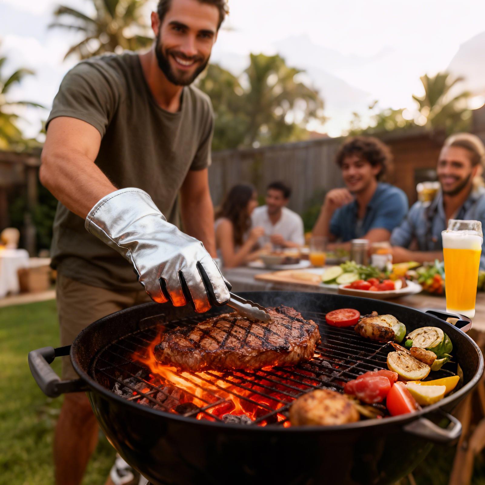 Luvas para churrasco, isoladas - Camping Cooking Ovens avaliação e preço