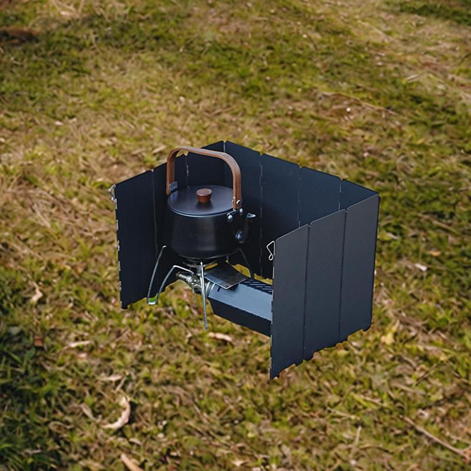 Protetor de Vento Dobrável em  - Camping Cooking Wind Blocker avaliação e preço