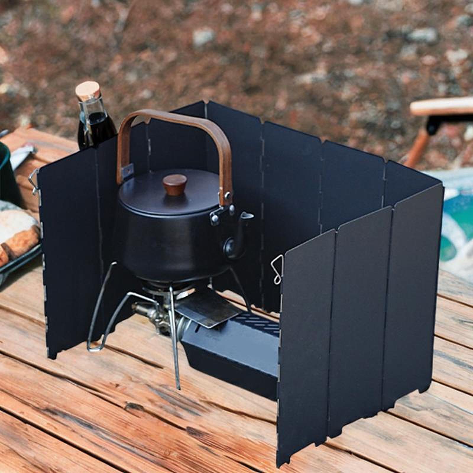 Protetor de Vento Dobrável em  - Camping Cooking Wind Blocker avaliação e preço