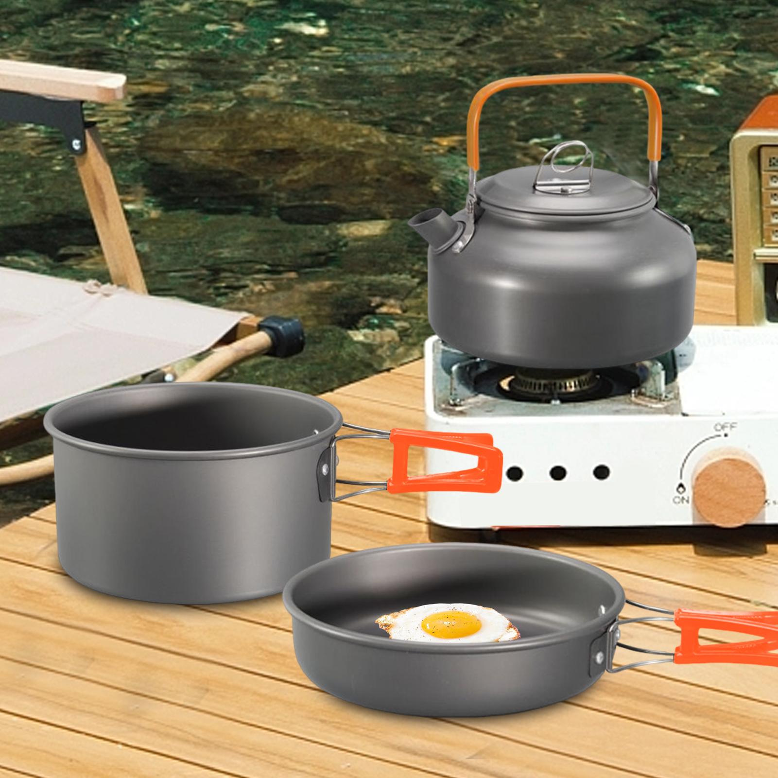 Panelas de acampamento conjunt - Camping Cooking Set Lightweight avaliação e preço