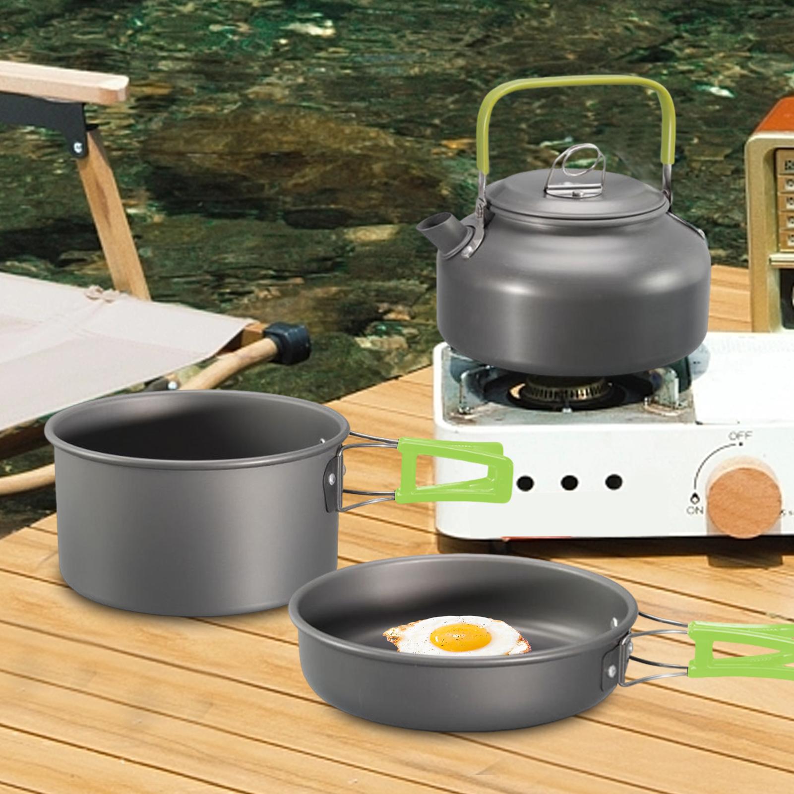 Panelas de acampamento conjunt - Camping Cooking Set Lightweight avaliação e preço