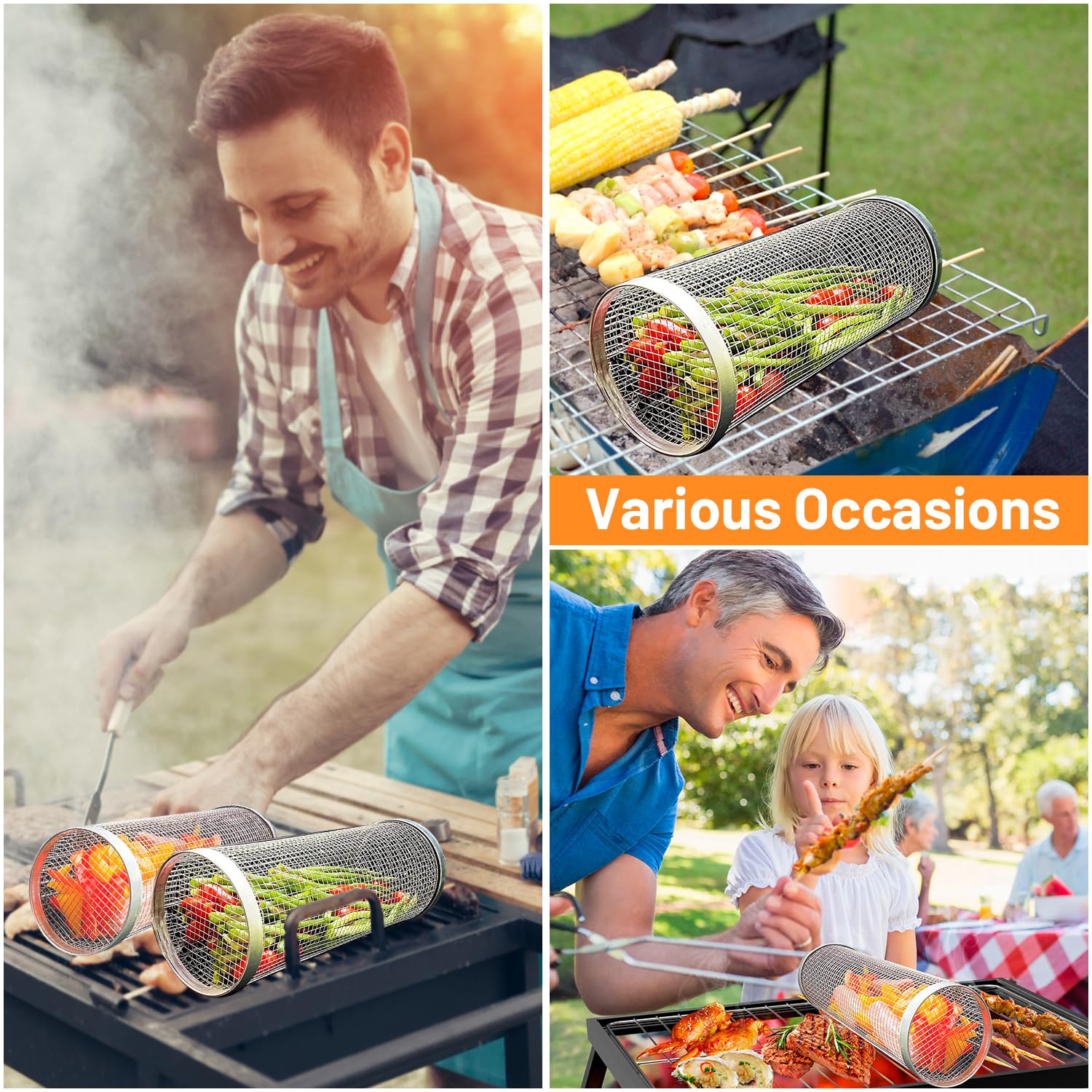 2 peças cestas de grelhar para - Camping Cooking Recipes avaliação e preço