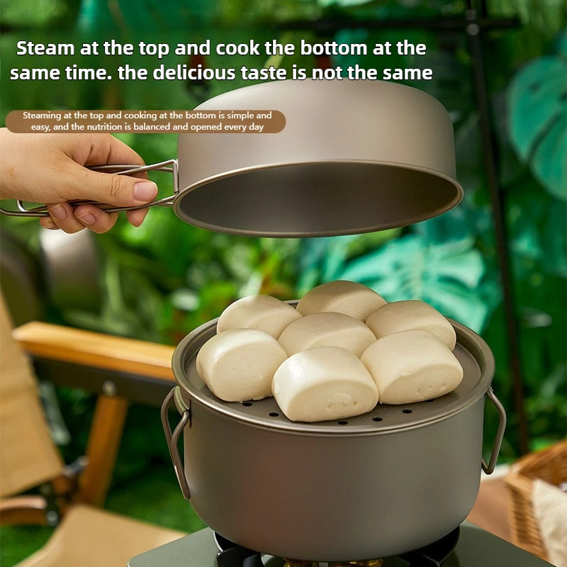 Conjunto de panela de titânio  - Camping Cooking Set Lightweight avaliação e preço